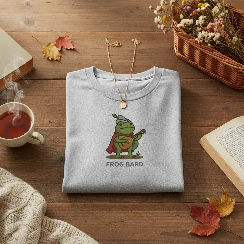 Frog Bard Embroidered T-Shirt | Rebooters