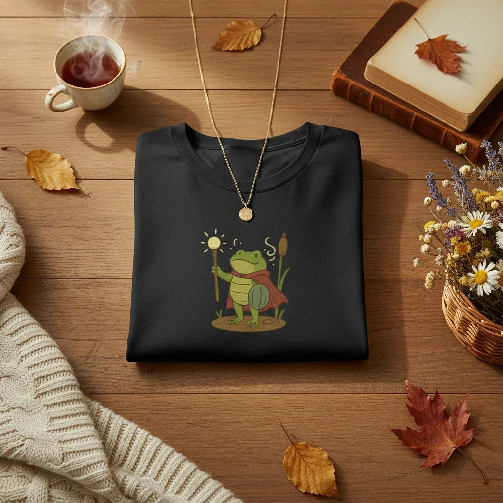 Frog Wizard Embroidered T-Shirt | Rebooters