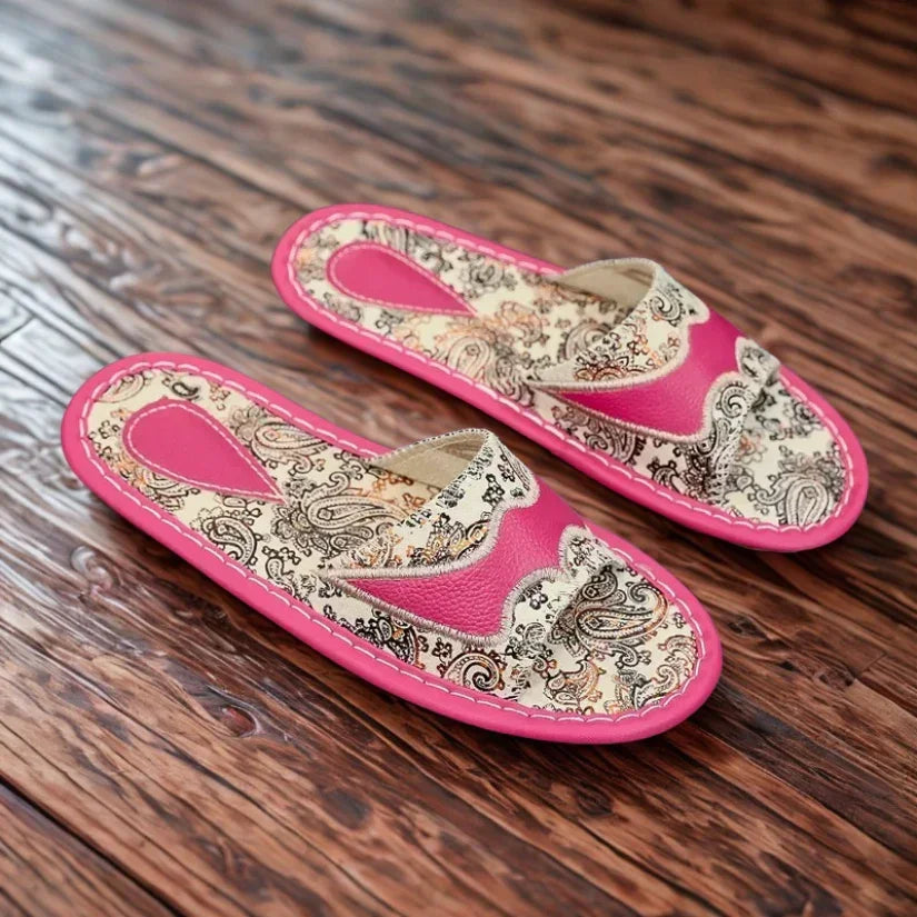 Elenora Genuine Leather Embroidered Sandals For Women