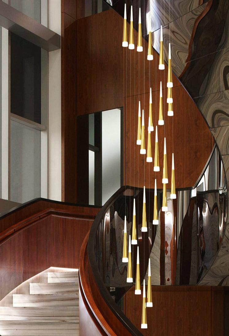 European Style Luxury Waterfall Cone Chandelier Light Fixture | Rebooters - Rebooters