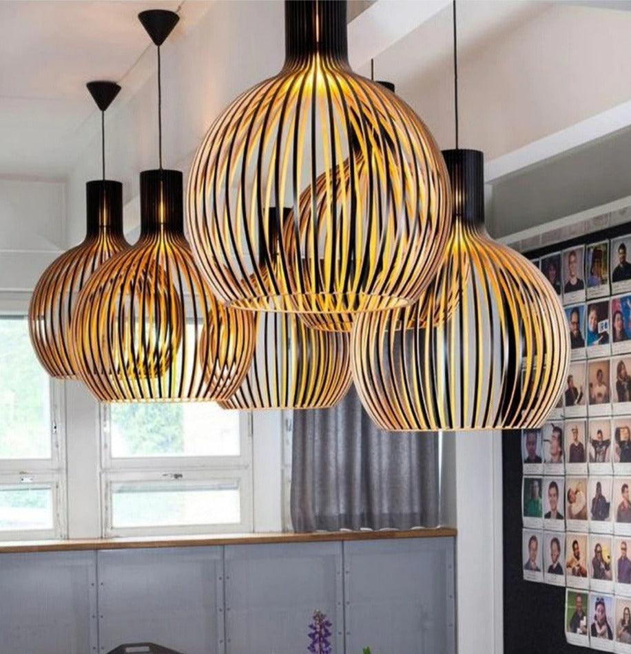 Handcrafted Wood Pendant Lights for Rustic Home Decor | Rebooters - Rebooters