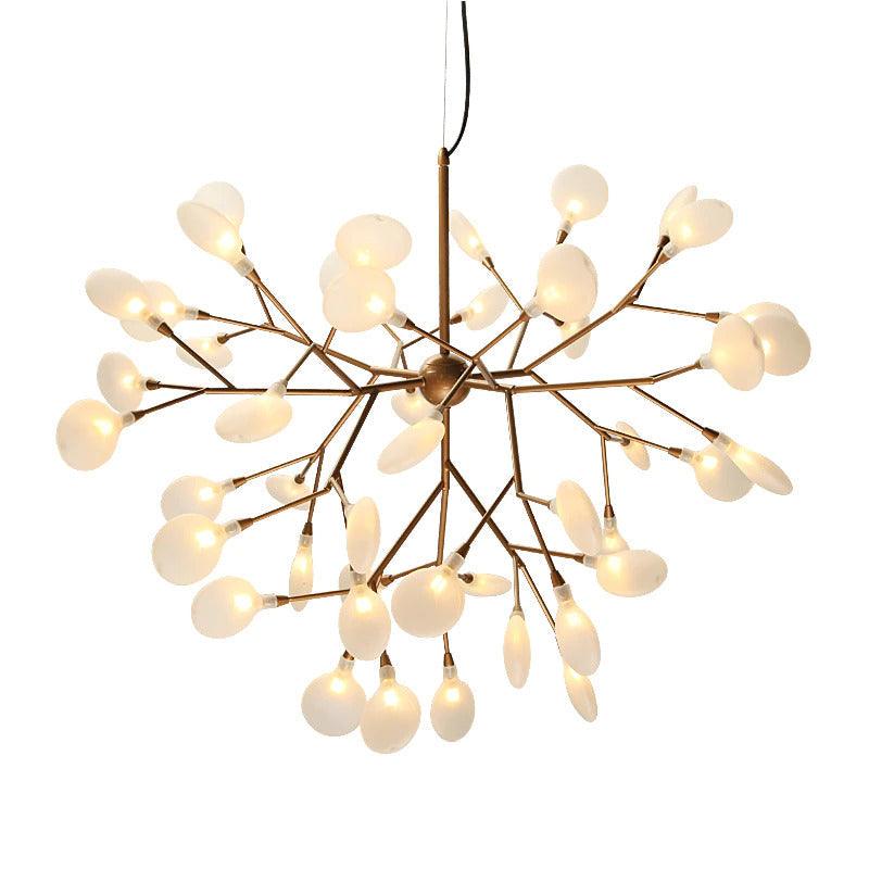 Modern Leaf Scattered Platinum Chandelier for Elegant Homes | Rebooters - Rebooters