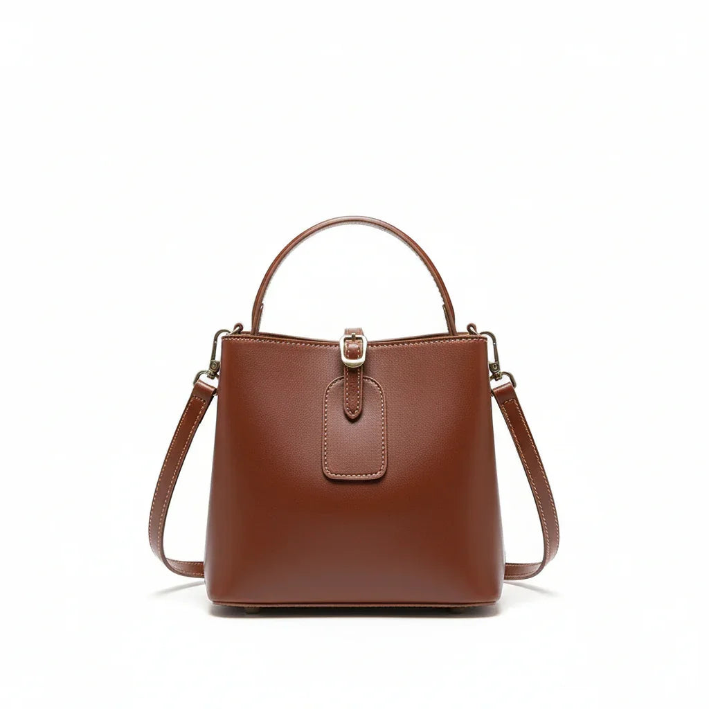 Giulia Opulent Leather Bucket Crossbody Handbag Rebooters