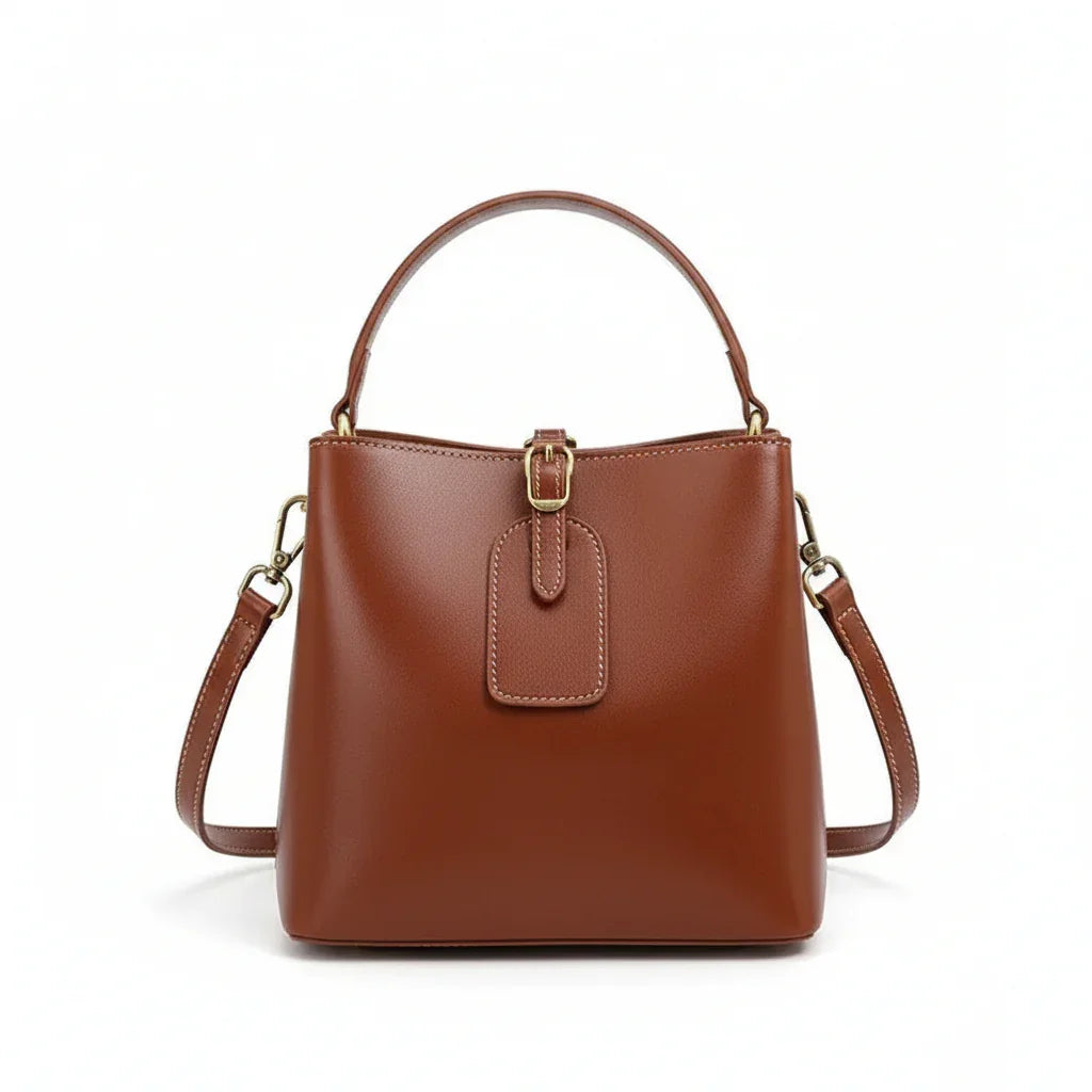 Giulia Opulent Leather Bucket Crossbody Handbag Rebooters