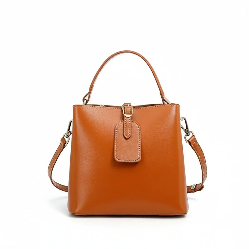 Giulia Opulent Leather Bucket Crossbody Handbag Rebooters