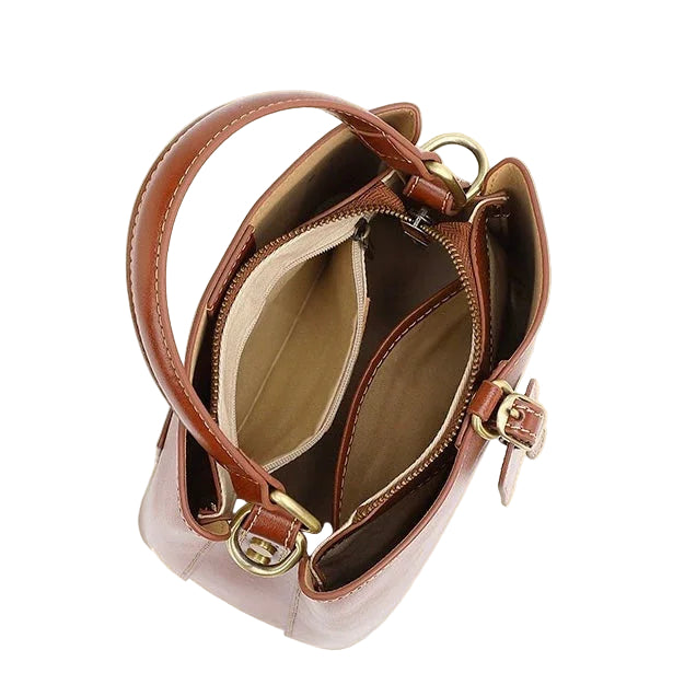 Giulia Opulent Leather Bucket Crossbody Handbag Rebooters