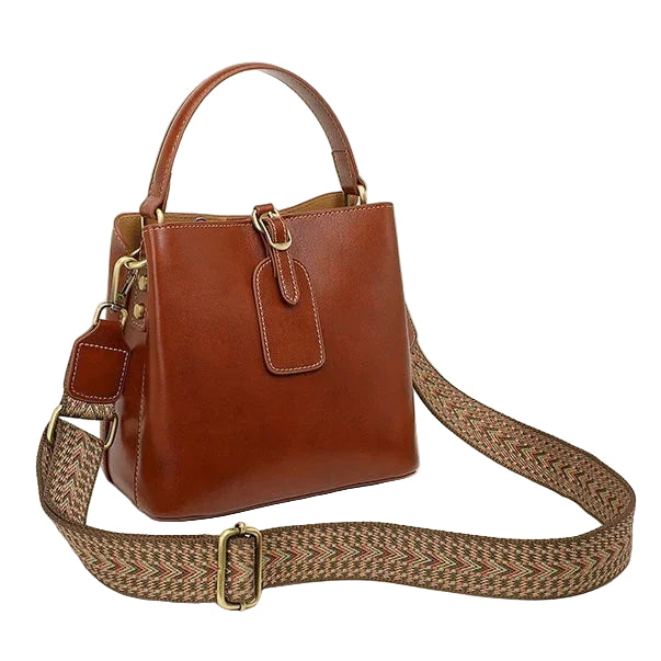 Giulia Opulent Leather Bucket Crossbody Handbag Rebooters