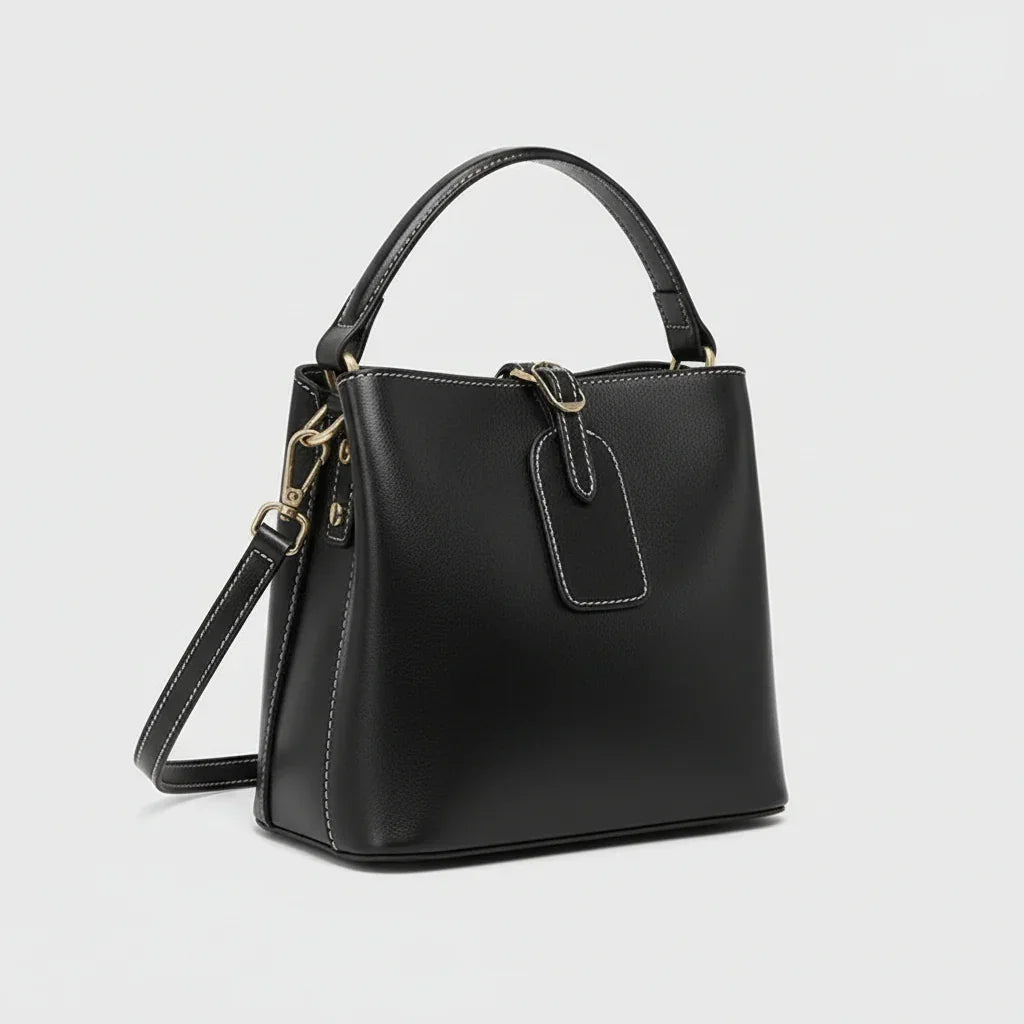 Giulia Opulent Leather Bucket Crossbody Handbag Rebooters