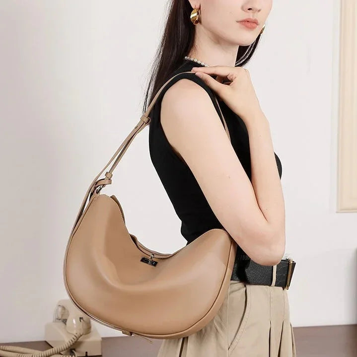 Lucia Crescent Leather Bag for Women Rebooters