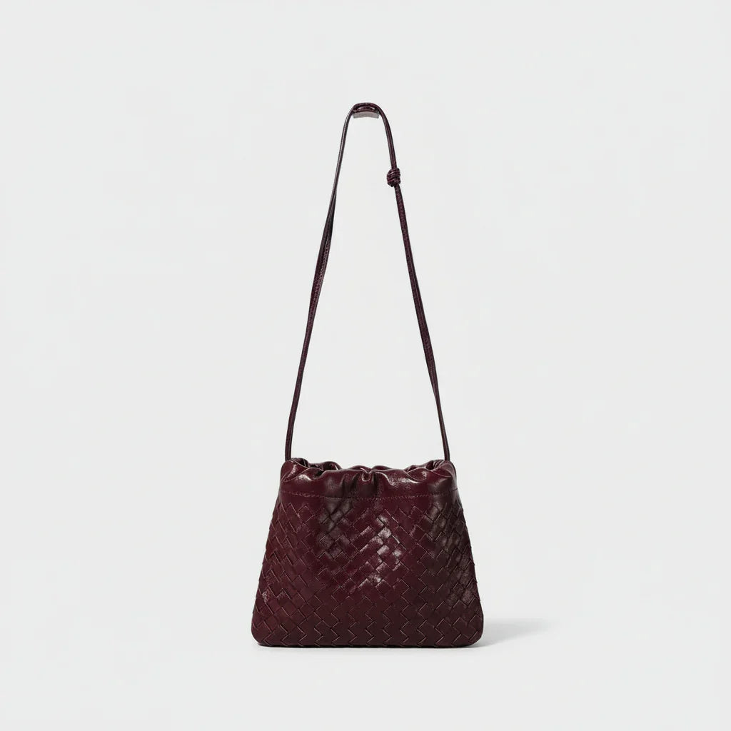 Rosa Elegante: Woven Sheepskin Crossbody Bag Rebooters