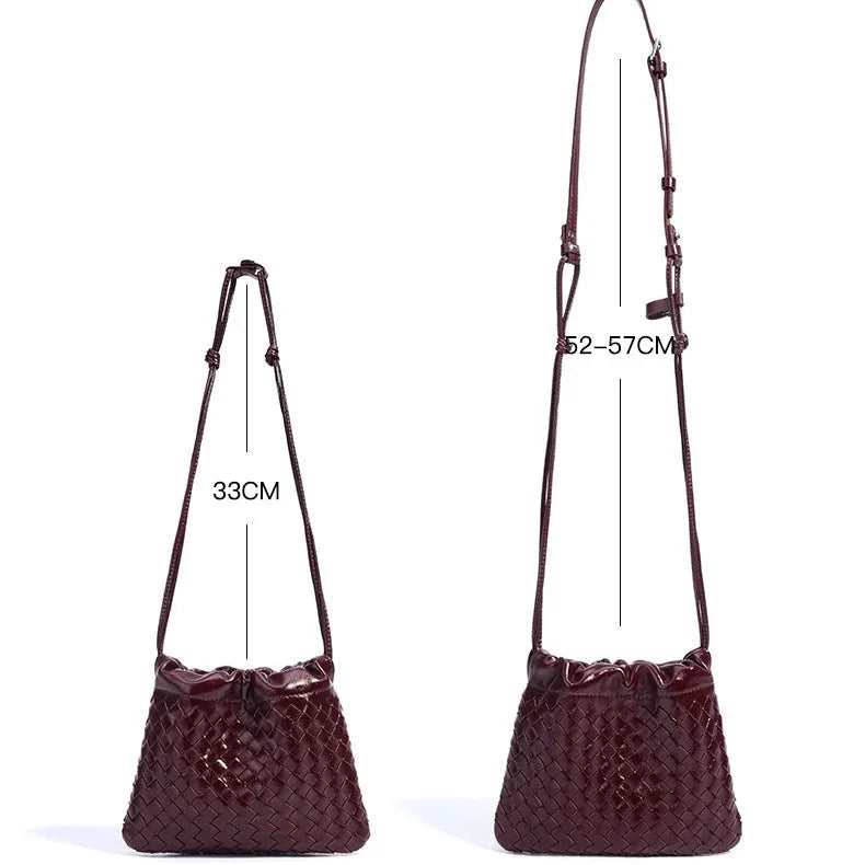 Rosa Elegante: Woven Sheepskin Crossbody Bag Rebooters