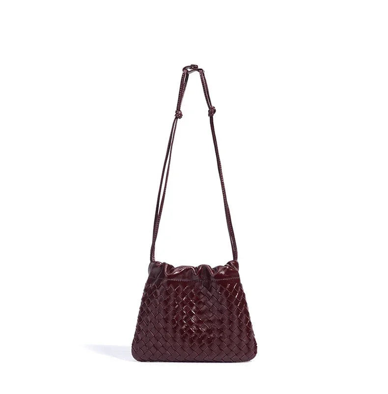 Rosa Elegante: Woven Sheepskin Crossbody Bag Rebooters