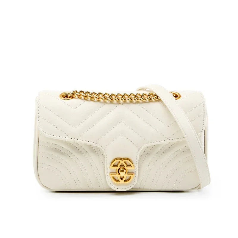 Amore Elegante Genuine Leather Chain Crossbody Bag - Rebooters