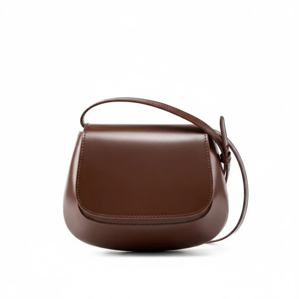 Giulia Chic Genuine Leather Saddle Bag Rebooters