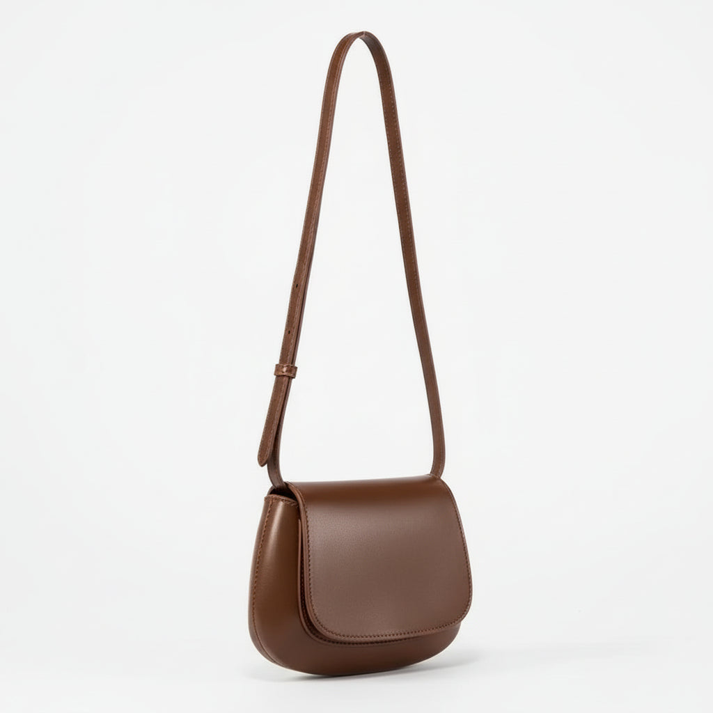 Giulia Chic Genuine Leather Saddle Bag Rebooters