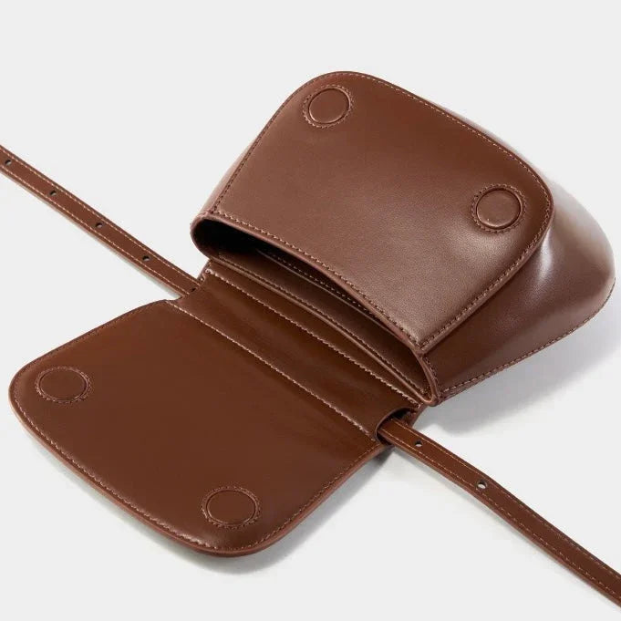 Giulia Chic Genuine Leather Saddle Bag Rebooters