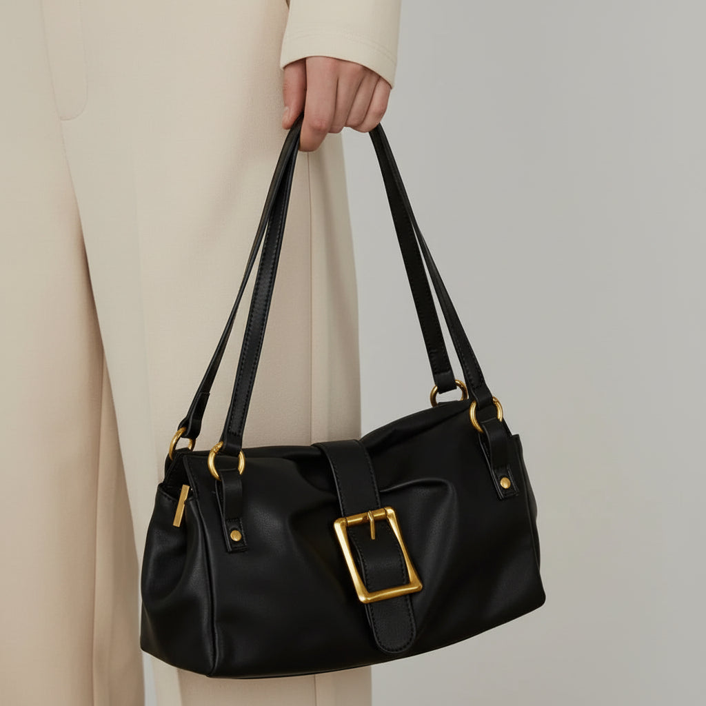 Giulia Elegante Genuine Leather Baguette Bag Rebooters