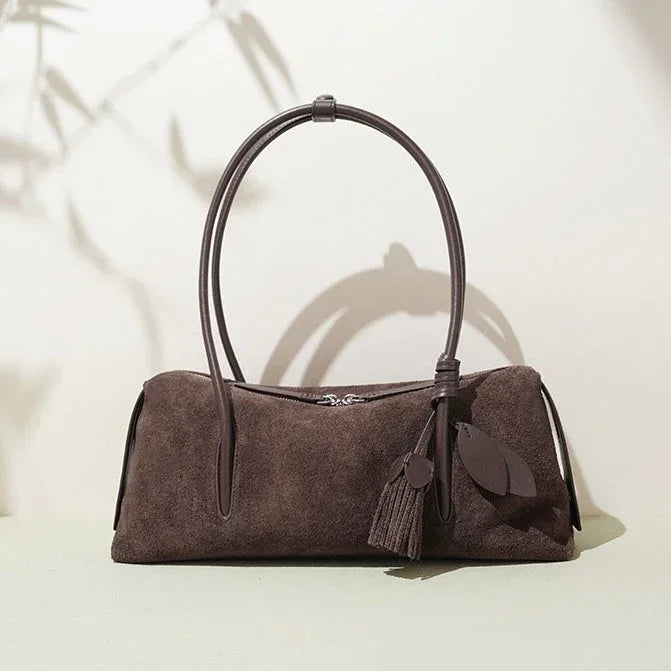 Luciana Luxe Leather Tassel Pendant Tote Rebooters