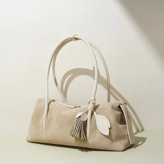 Luciana Luxe Leather Tassel Pendant Tote Rebooters