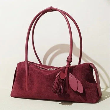 Luciana Luxe Leather Tassel Pendant Tote Rebooters