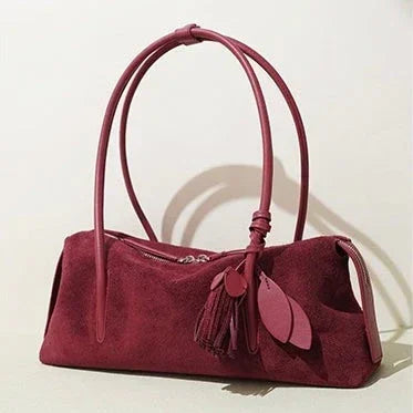 Luciana Luxe Leather Tassel Pendant Tote Rebooters