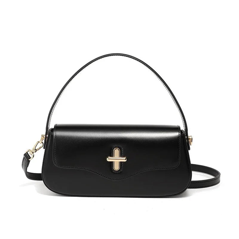 Luna Elegante Leather Baguette Bag Rebooters