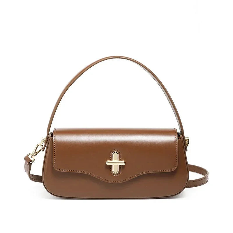 Luna Elegante Leather Baguette Bag Rebooters