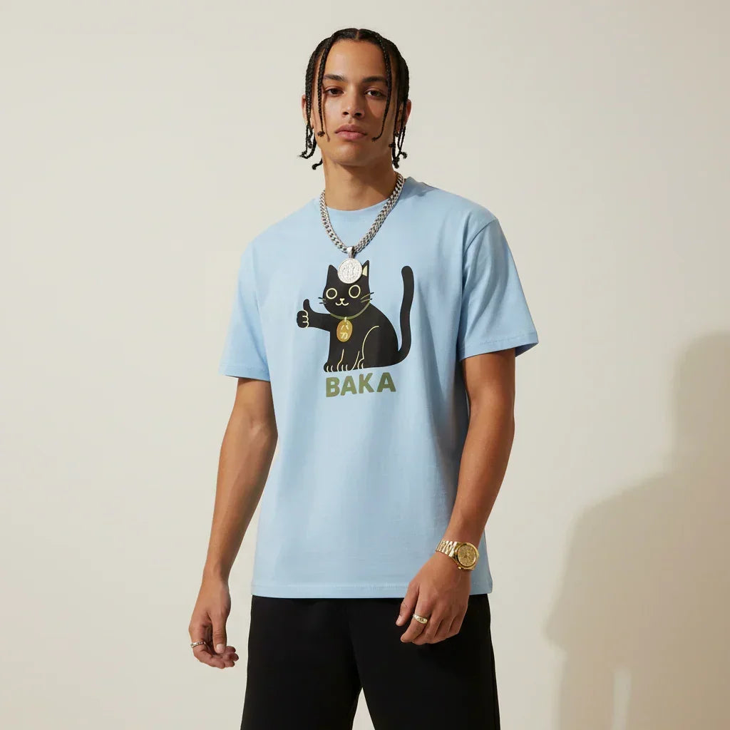 Japan T-Shirt Men's Baka Cat | Rebooters