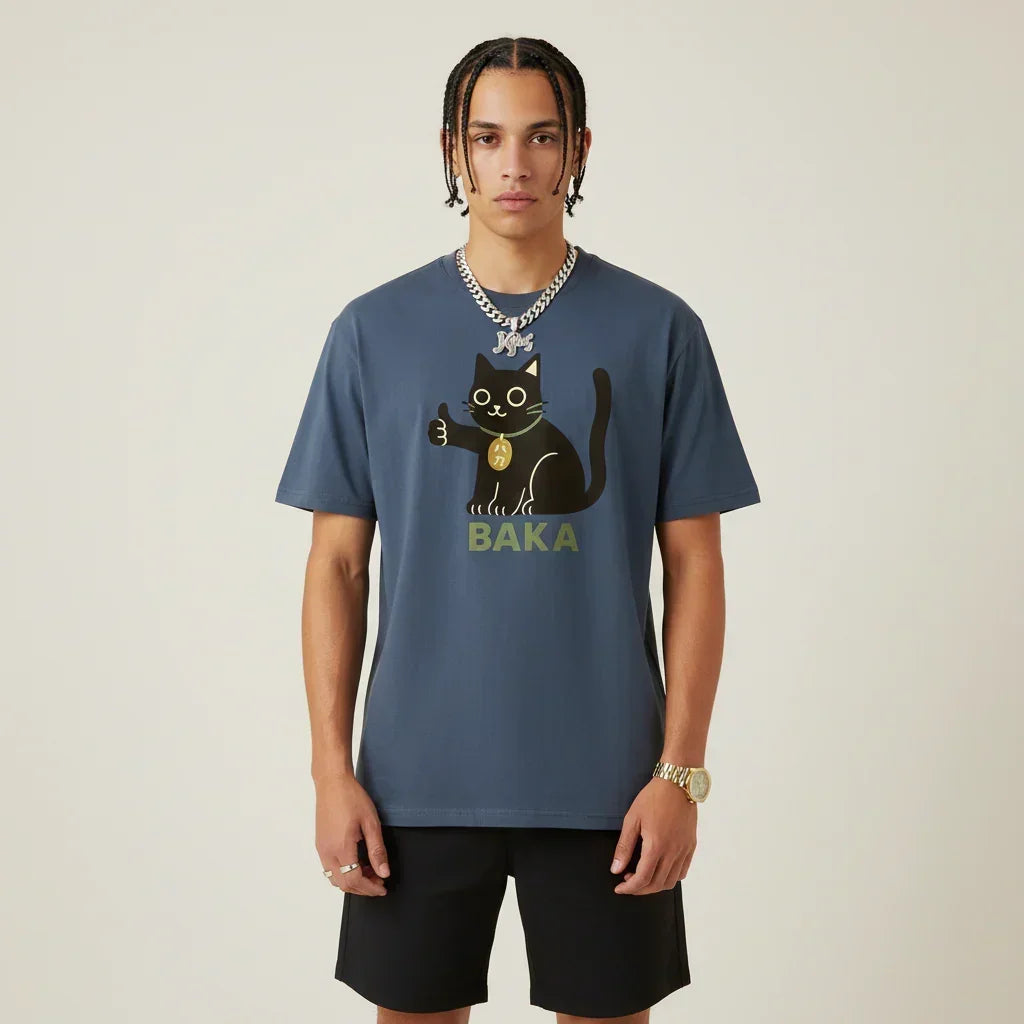 Japan T-Shirt Men's Baka Cat | Rebooters