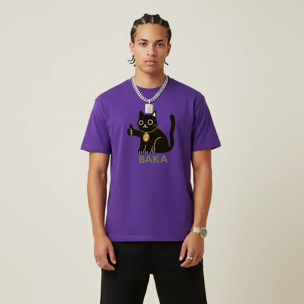 Japan T-Shirt Men's Baka Cat | Rebooters