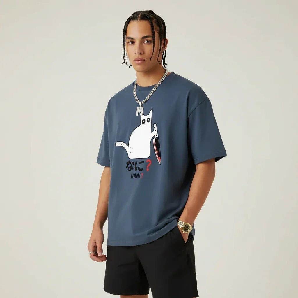 Japan T-Shirt Men’s Nani Cat | Rebooters