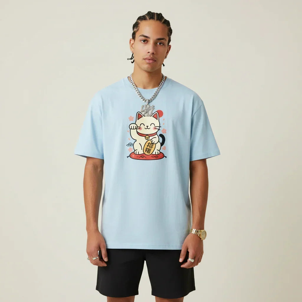 Japan T-Shirt Tokyo Lucky Cat Maneki-neko | Rebooters