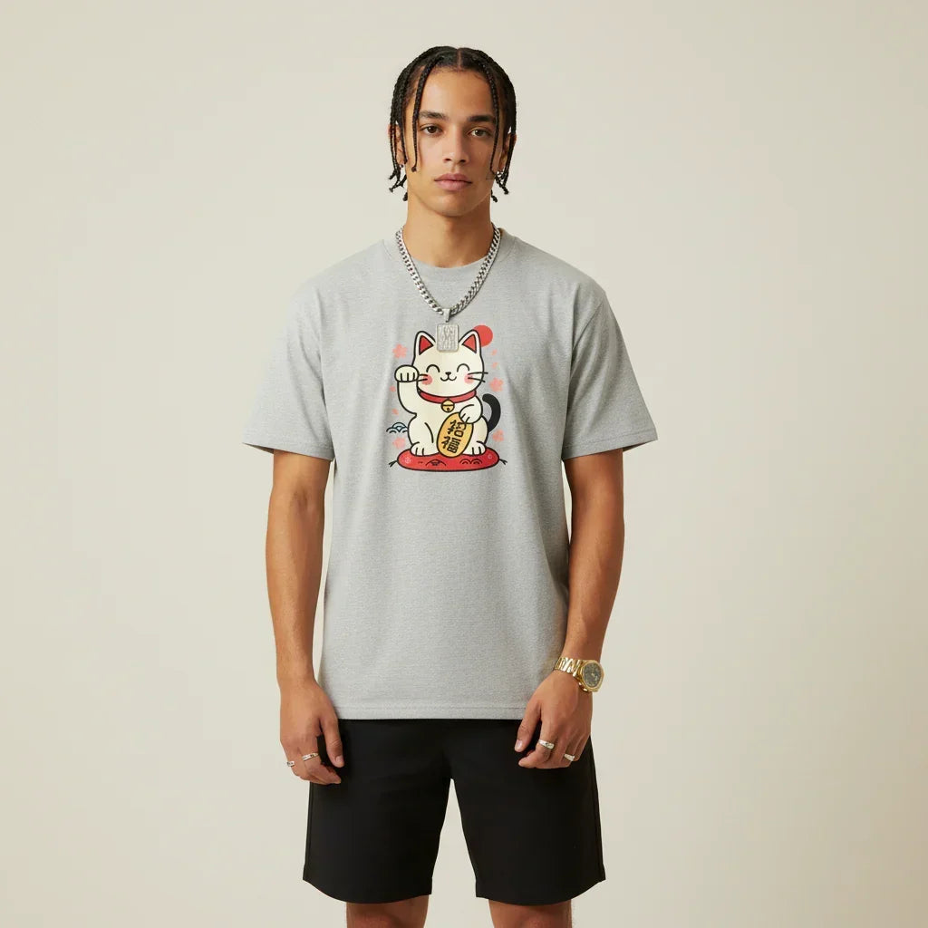 Japan T-Shirt Tokyo Lucky Cat Maneki-neko | Rebooters