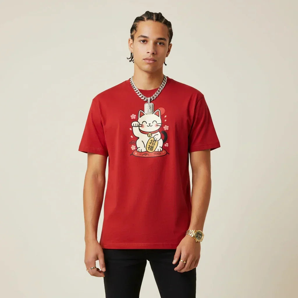 Japan T-Shirt Tokyo Lucky Cat Maneki-neko | Rebooters
