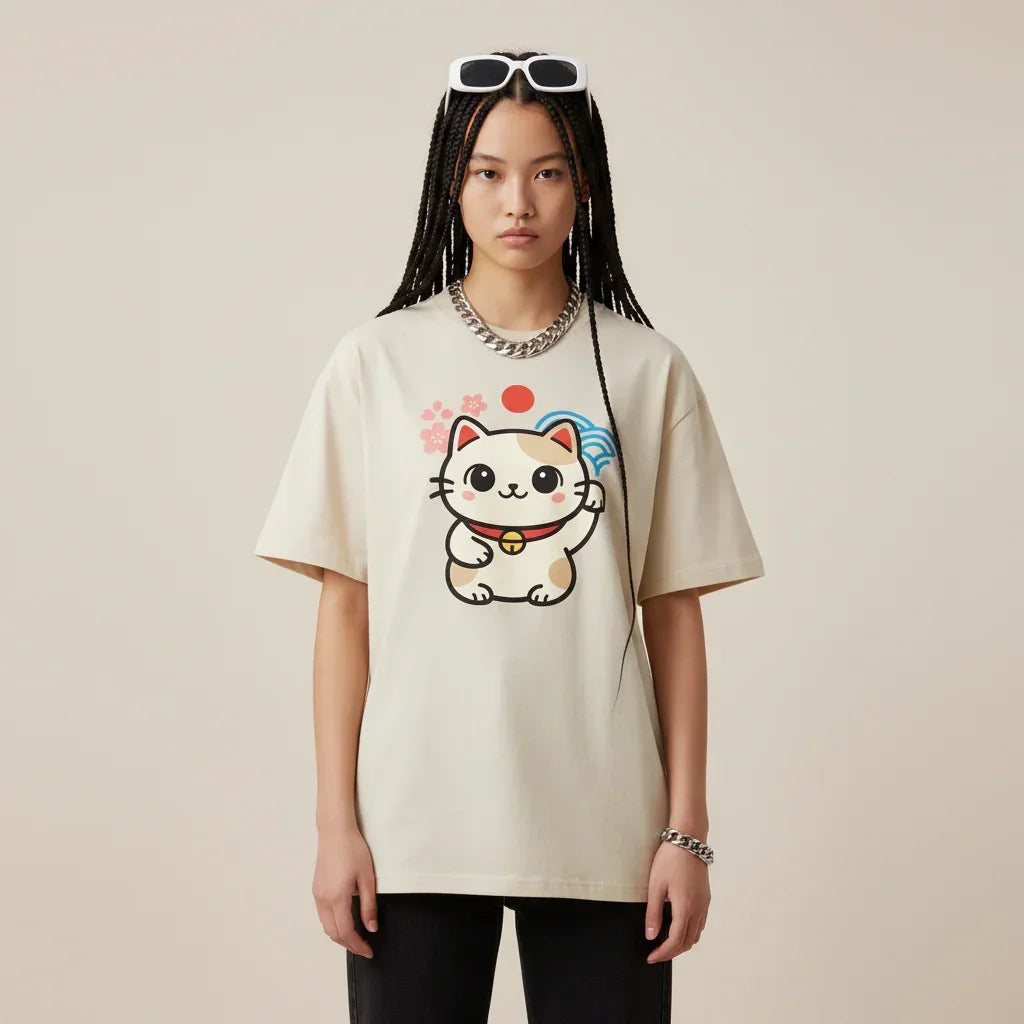 Japan Tokyo Kawaii T-Maneki-neko Shirt | Rebooters