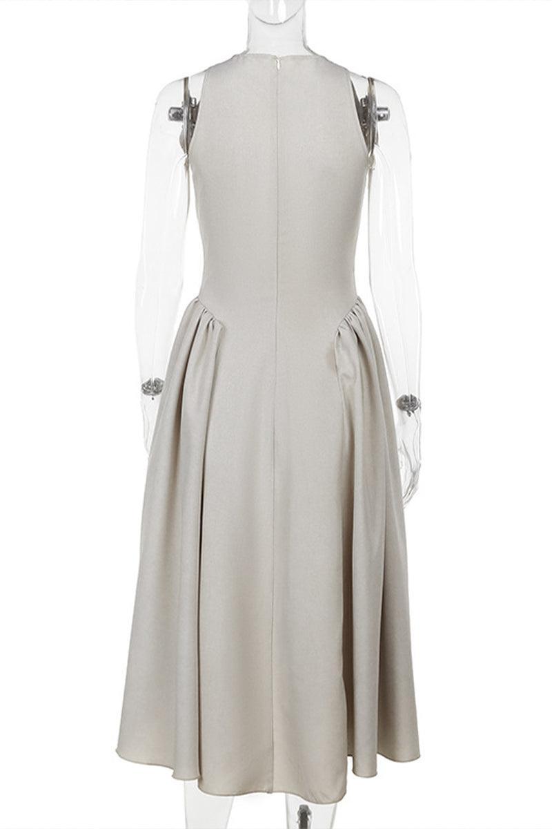 Robyn Vintage-Inspired Hollow Embroidered Midi Dress for Elegant Style - Rebooters -Women's Dresses