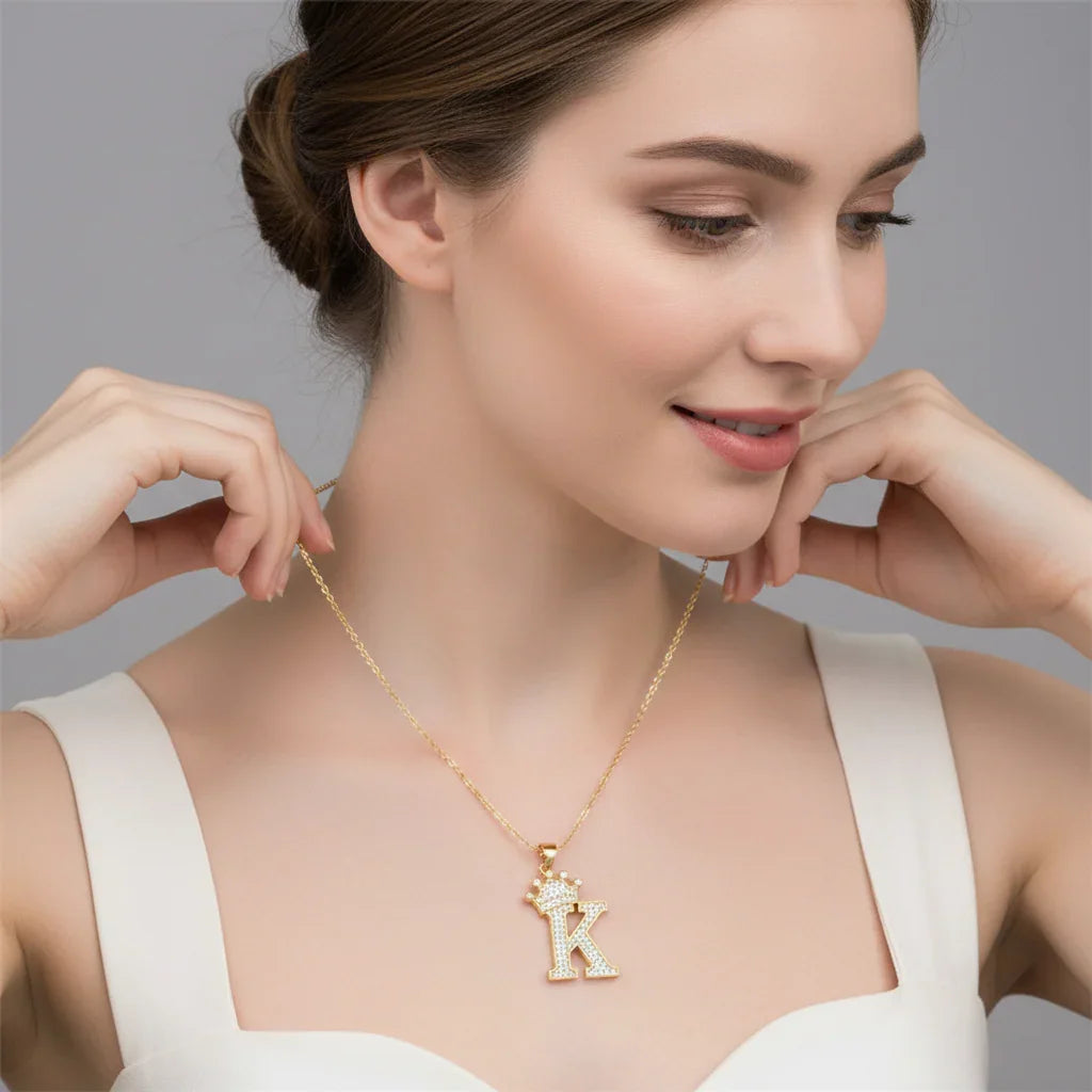 Letter Necklace A–Z, Gold Initial Necklace | Rebooters