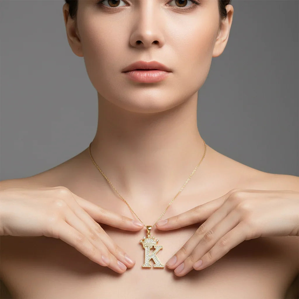 Letter Necklace A–Z, Gold Initial Necklace | Rebooters