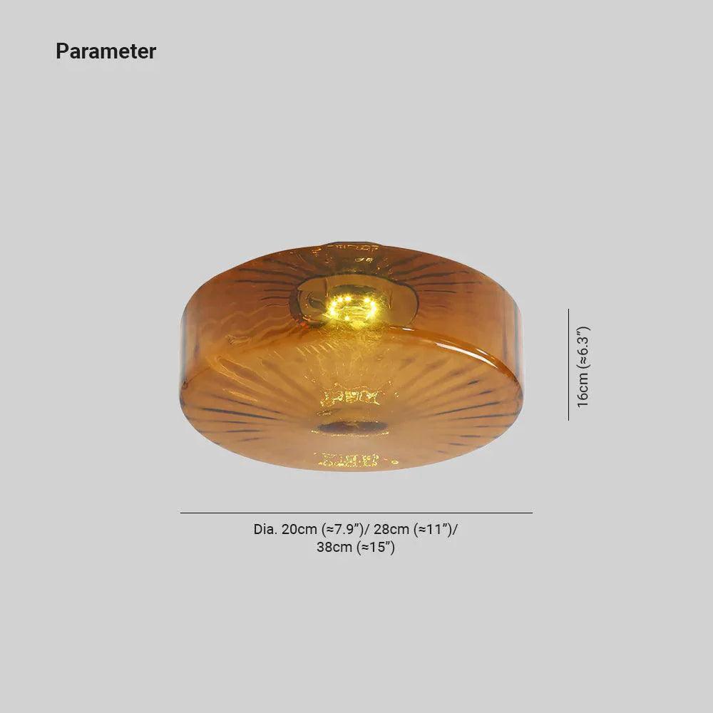 Orange Translucent Glass Vintage Ceiling Light Fixture - Rebooters