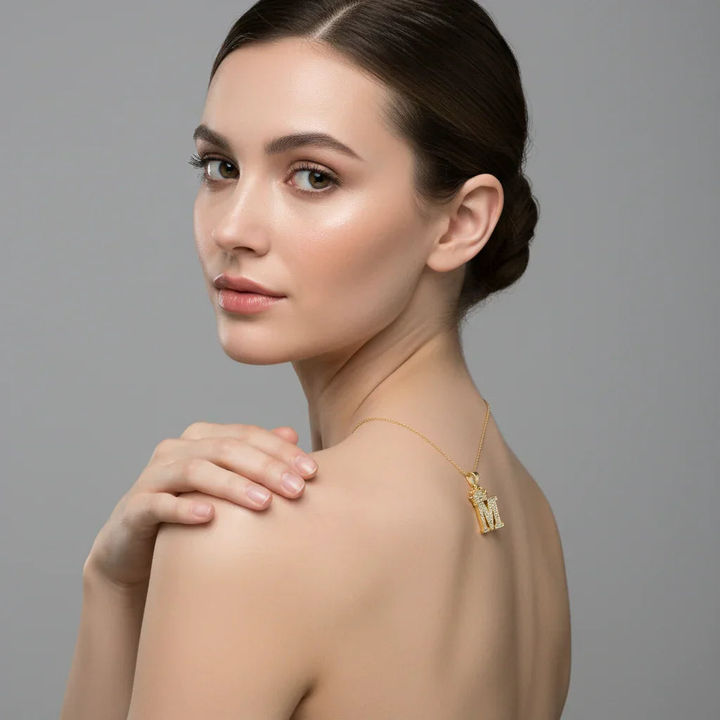 Letter Necklace A–Z, Gold Initial Necklace | Rebooters