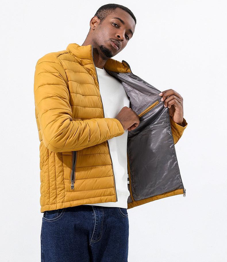 Men's Puffer Jacket - Lightweight Warm Windproof Casual Down - Rebooters