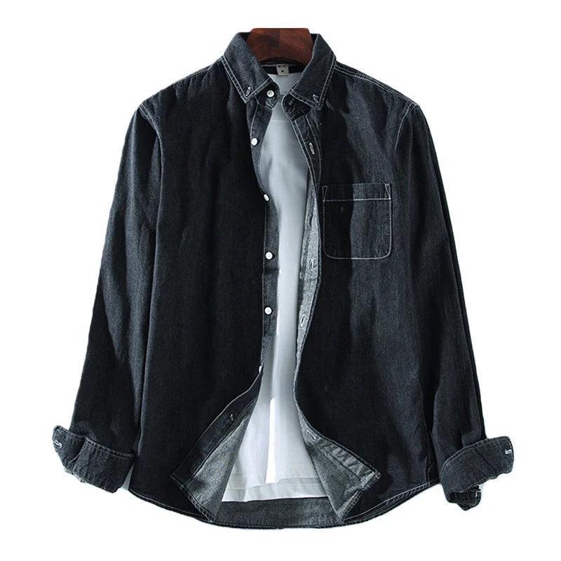 Men's Casual Long Sleeve Denim Shirt | Nicolas for Style Rebooters Mens Shirts