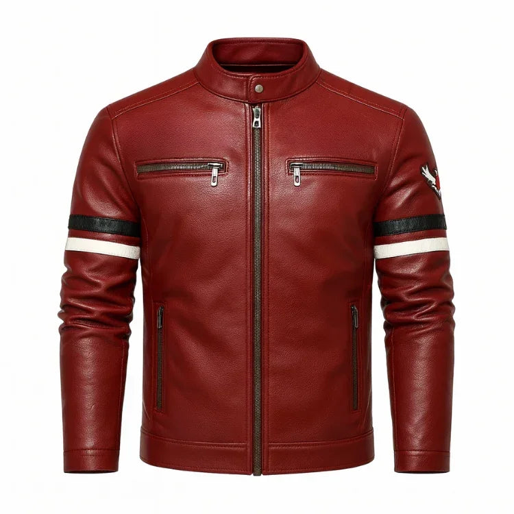 Men’s PU Leather Motorcycle Jacket | Rebooters