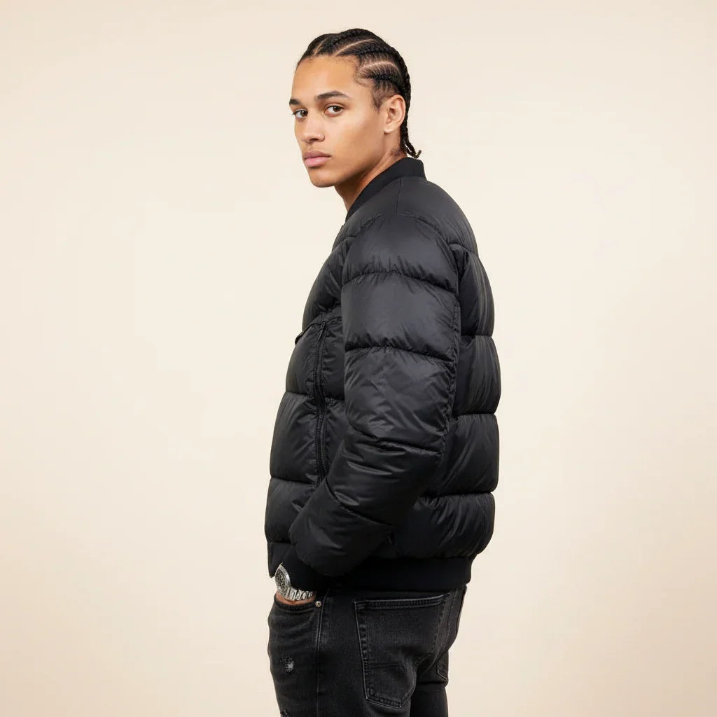 Mens black Bomber jacket