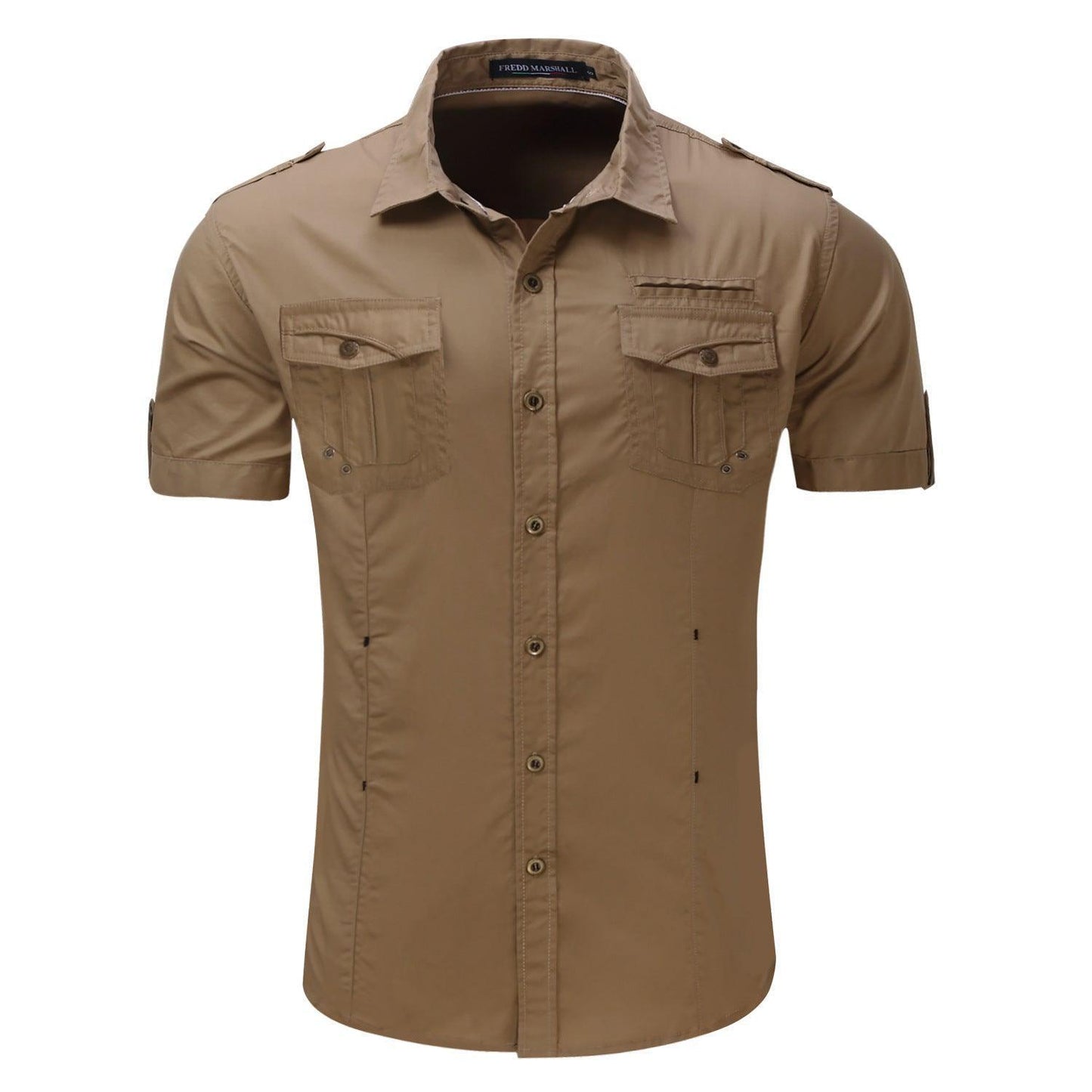 Men's Shirt Cargo Short-Sleeve | Alonso Casual Style Rebooters Mens Shirts