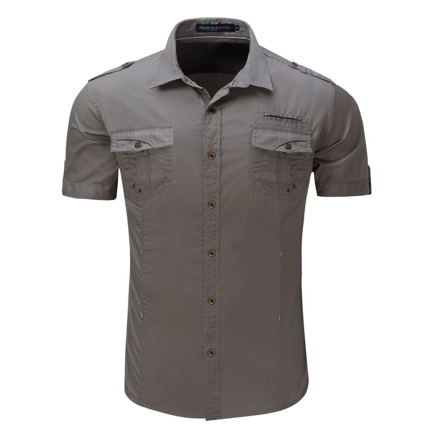 Men's Shirt Cargo Short-Sleeve | Alonso Casual Style Rebooters Mens Shirts