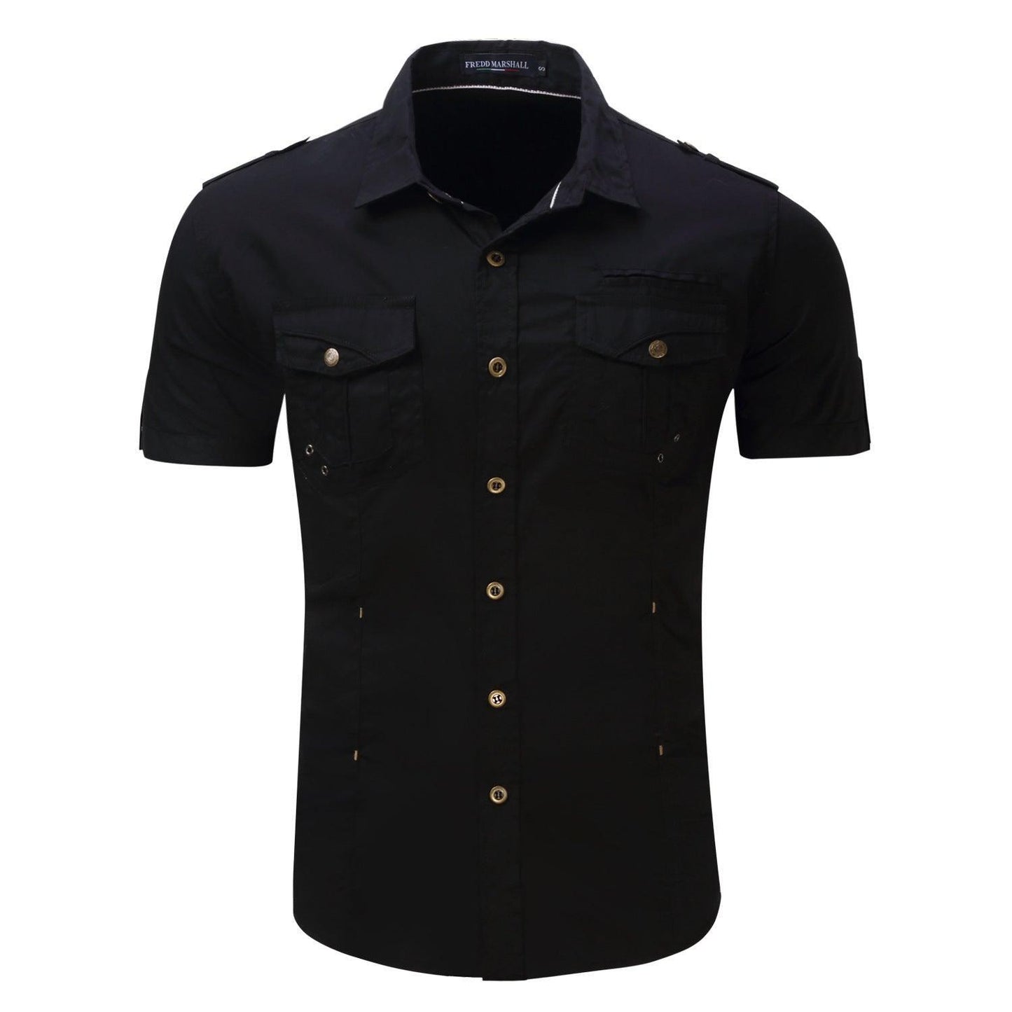 Men's Shirt Cargo Short-Sleeve | Alonso Casual Style Rebooters Mens Shirts