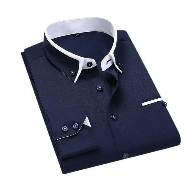 Men's Shirt Long-Sleeve Slim | Damian for Stylish Comfort Rebooters Mens Shirts