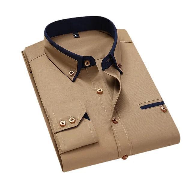 Men's Shirt Long-Sleeve Slim | Damian for Stylish Comfort Rebooters Mens Shirts