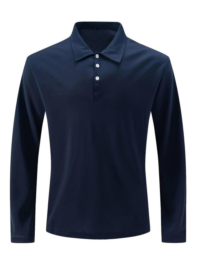 Men's Shirt Long-Sleeve Polo | Thiago Casual Fashion Rebooters Mens Shirts